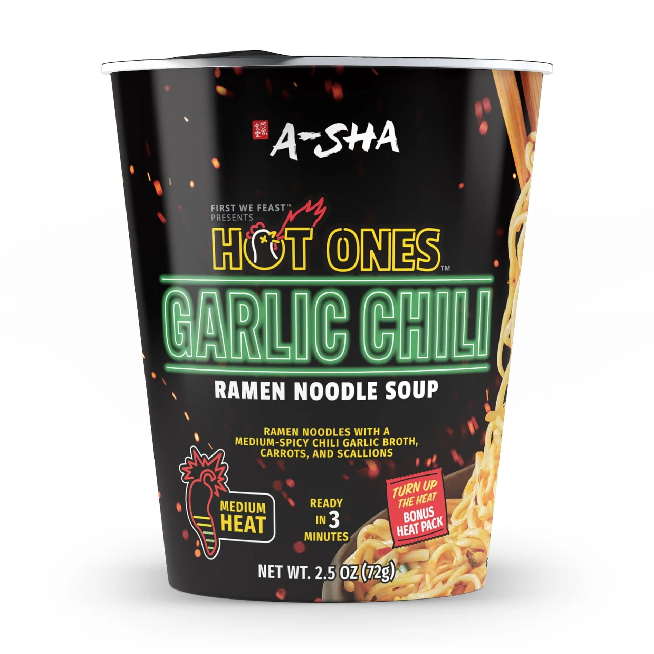 A-sha Hot Ones - Garlic Chilli Ramen Noodle Soup