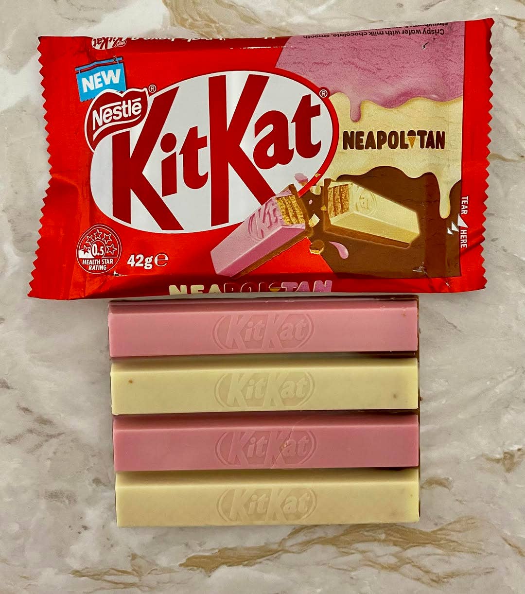 Australian Nestle Kit Kat Neapolitan Bar 1.48 oz (42g) - Image 3