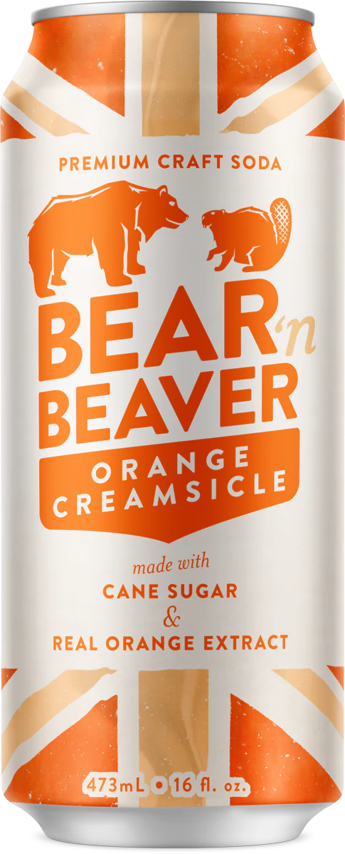 Bear 'N Beaver Orange Creamsicle, 16 fl oz Can, 12ct