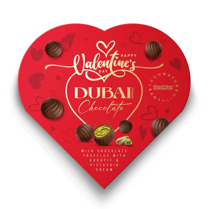 BeeMax Dubai Chocolate Valentine’s Day Heart Box