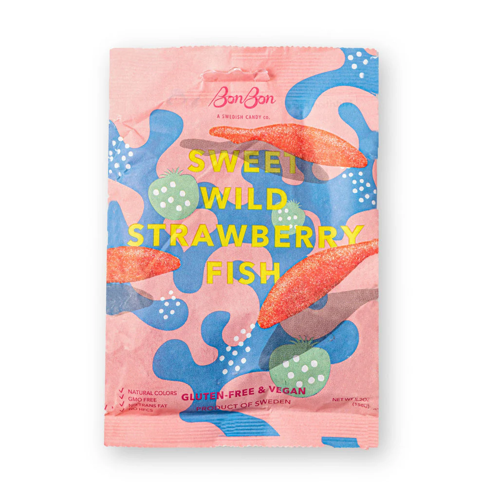 Bonbon Sweet Wild Strawberry Fish - Sweden