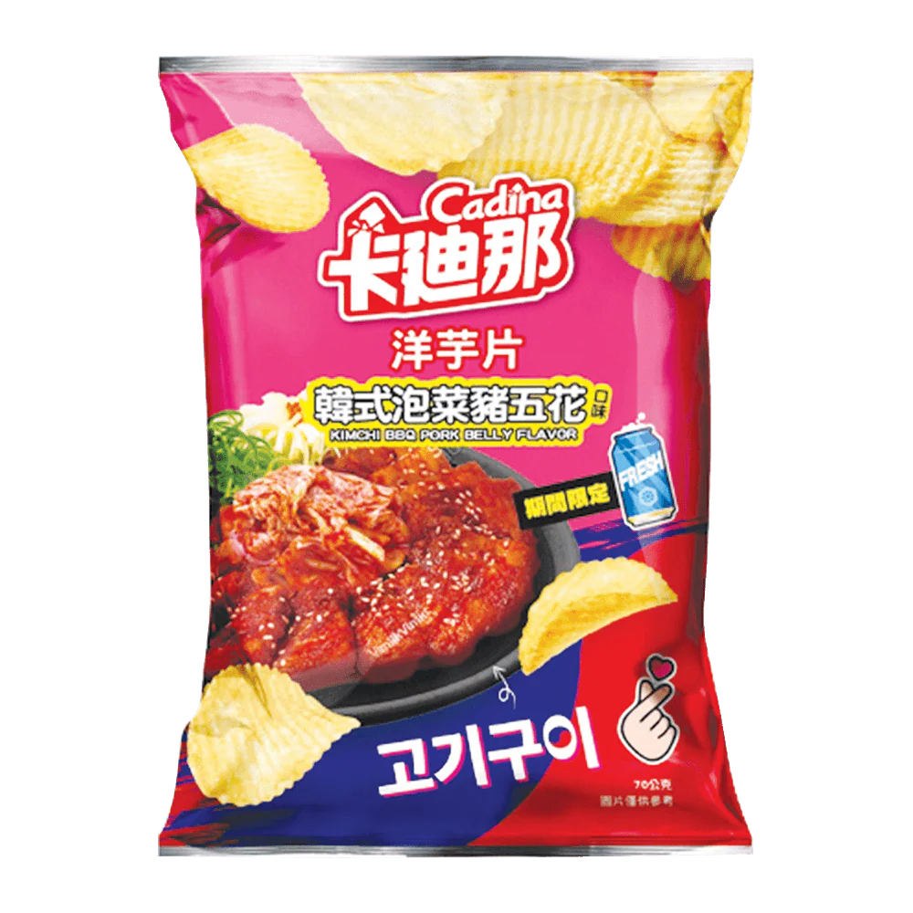 Cadina Kimchi BBQ Pork Belly Flavor Potato Chips