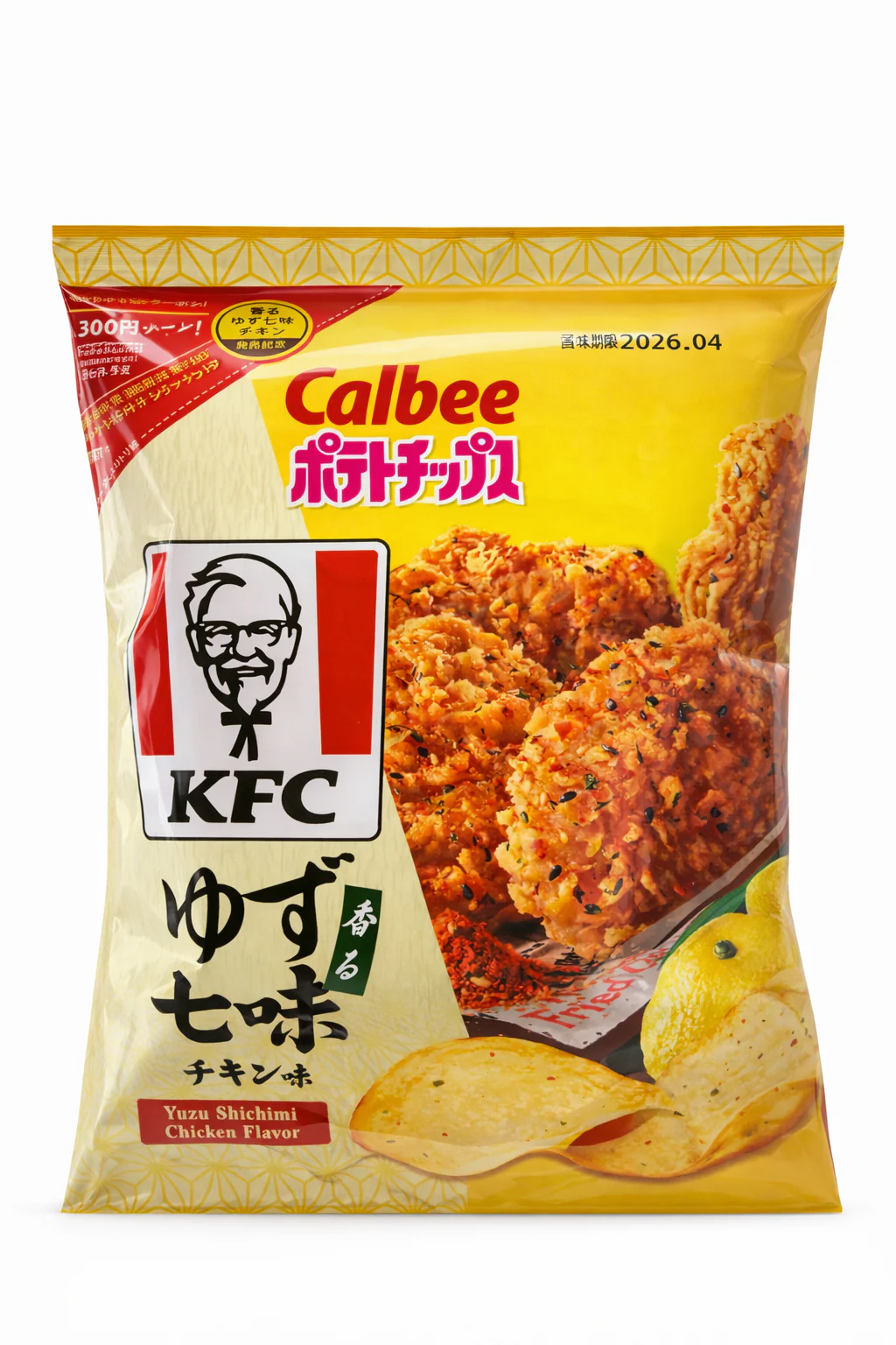 Calbee KFC Yuzu Shichimi Chicken Flavor Potato Chips