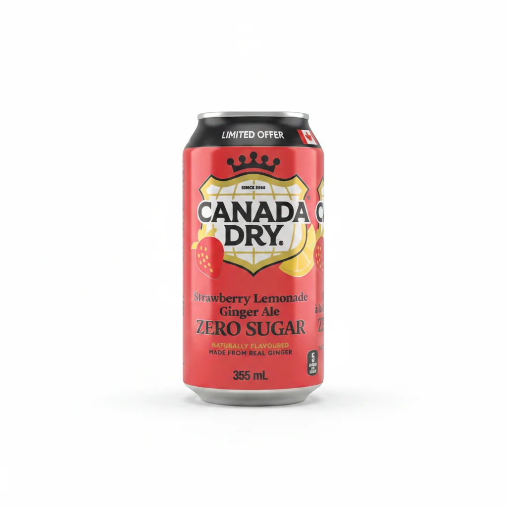 Canada Dry Zero Sugar - Strawberry Lemonade Ginger Ale