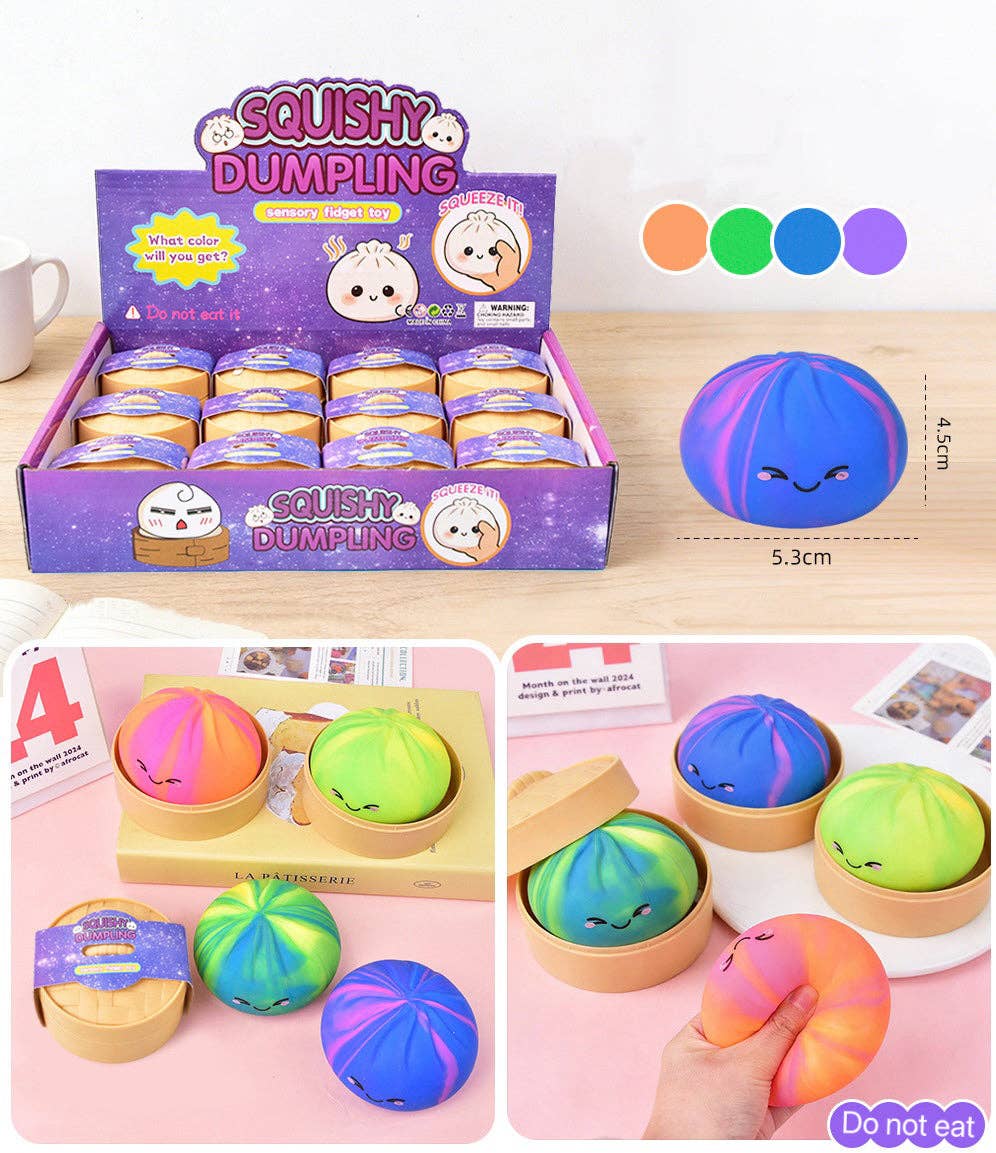 Cartoon Jumbo Mystery Squishy Dumpling Realistic Steamed Bun Stress Relief Squeeze Toy: Flour dumpling / 1 pc (ship randomly) - Image 11