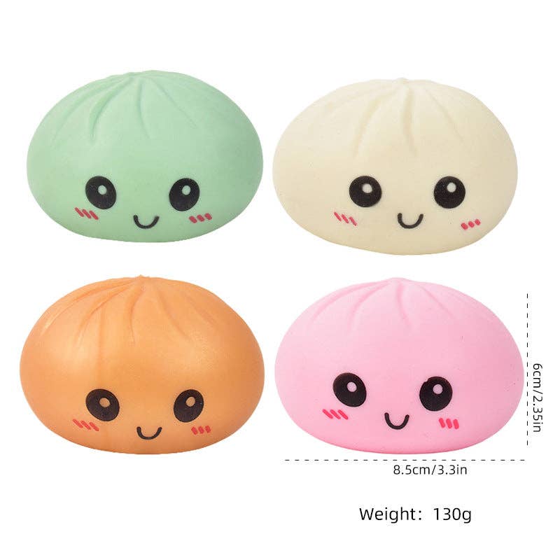 Cartoon Jumbo Mystery Squishy Dumpling Realistic Steamed Bun Stress Relief Squeeze Toy: Flour dumpling / 1 pc (ship randomly) - Image 4