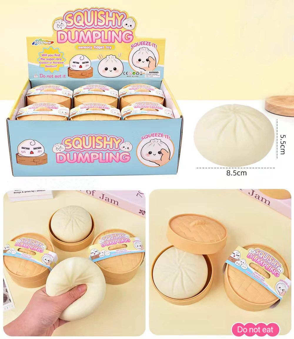 Cartoon Jumbo Mystery Squishy Dumpling Realistic Steamed Bun Stress Relief Squeeze Toy: Rainbow / 1 pc (ship randomly) - Image 11