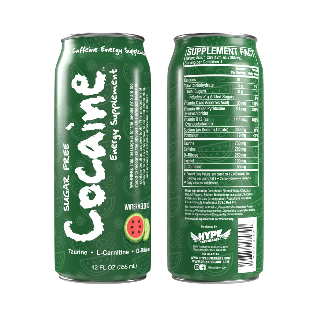 Cocaine Energy Drink - Watermelon Sugarfree