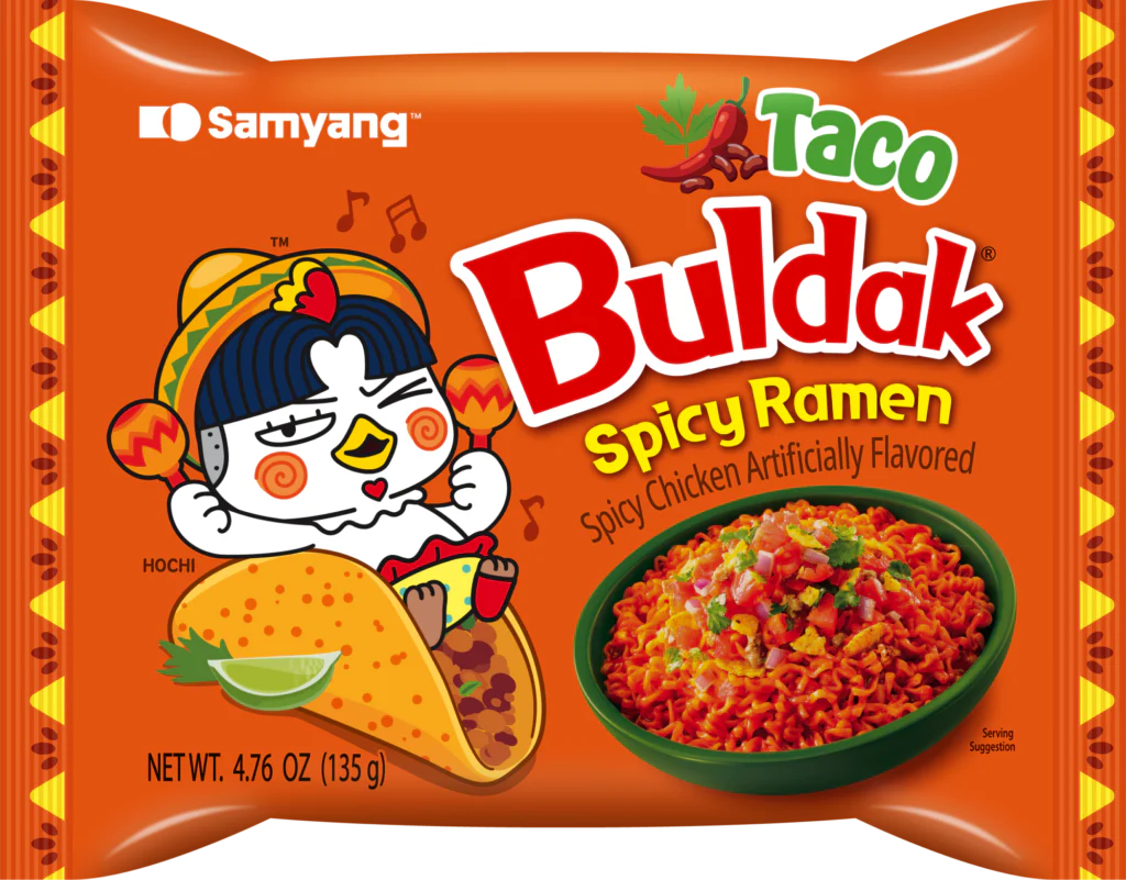 Buldak Taco Spicy Ramen - Spicy Chicken Flavor