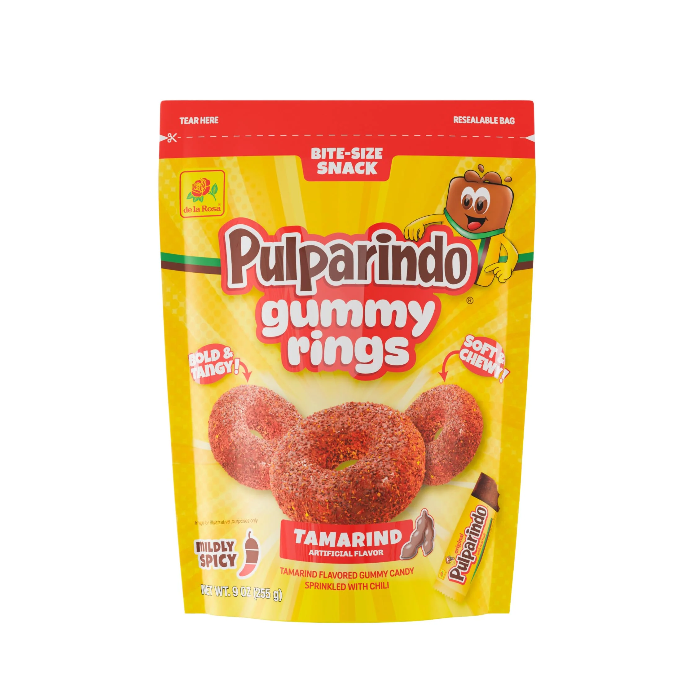 De La Rosa Pulparindo Gummy Rings Tamarind Chili