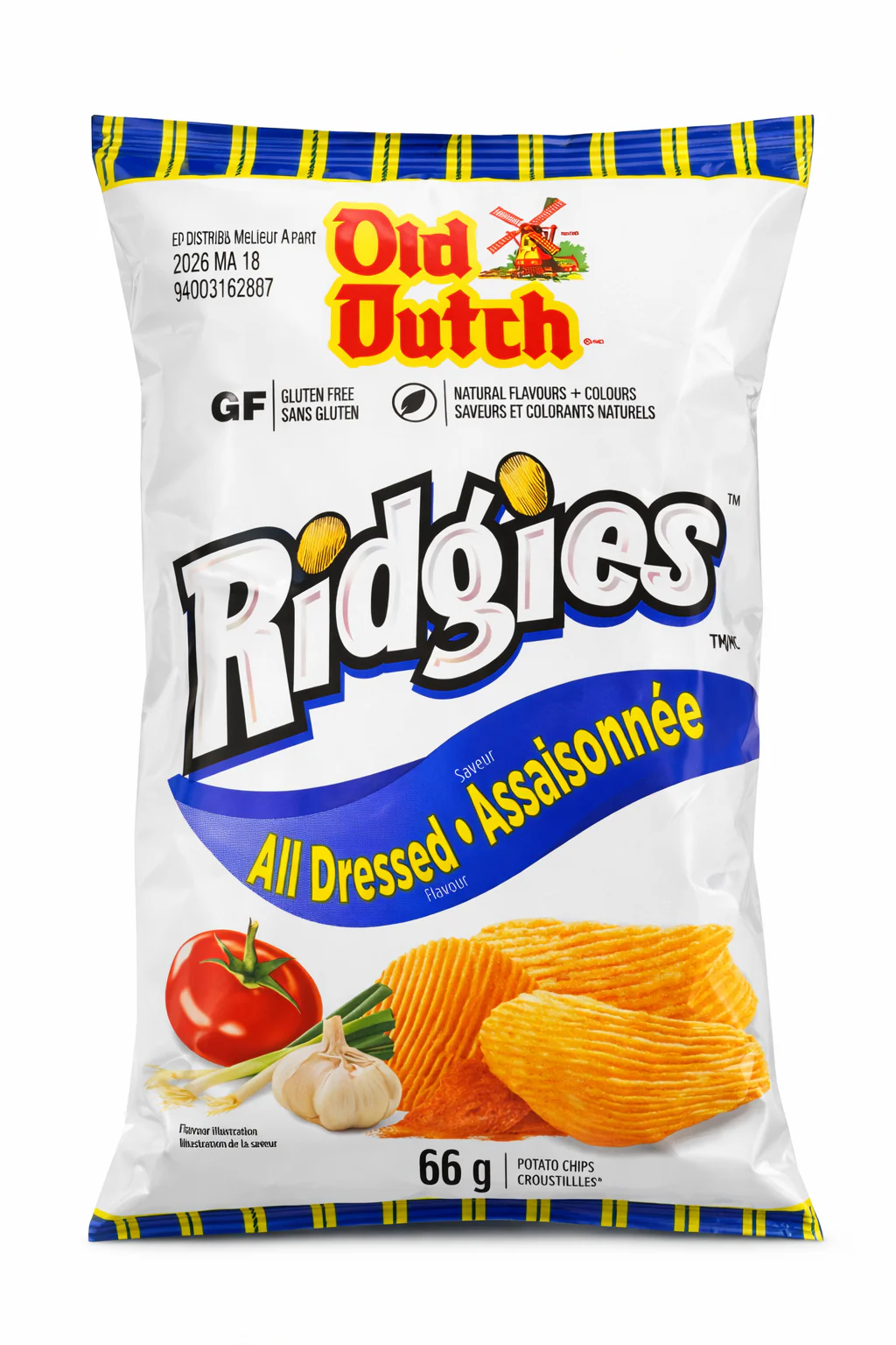 Old Dutch Ridgies All Dressed Flavour Potato Chips