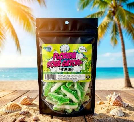 Omega Candies Florida Sour Gators Super Sour Gummy Candy