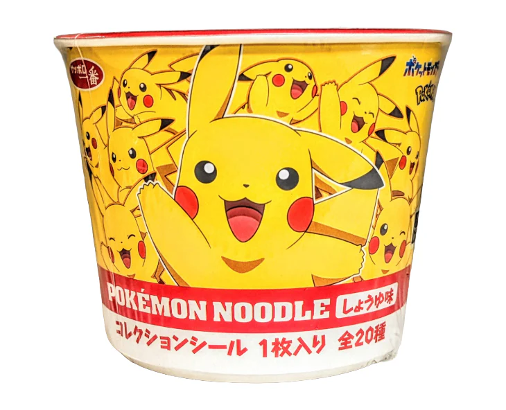 Pokemon Noodle Cup Pikachu Soy Sauce Flavor with Collectible Sticker