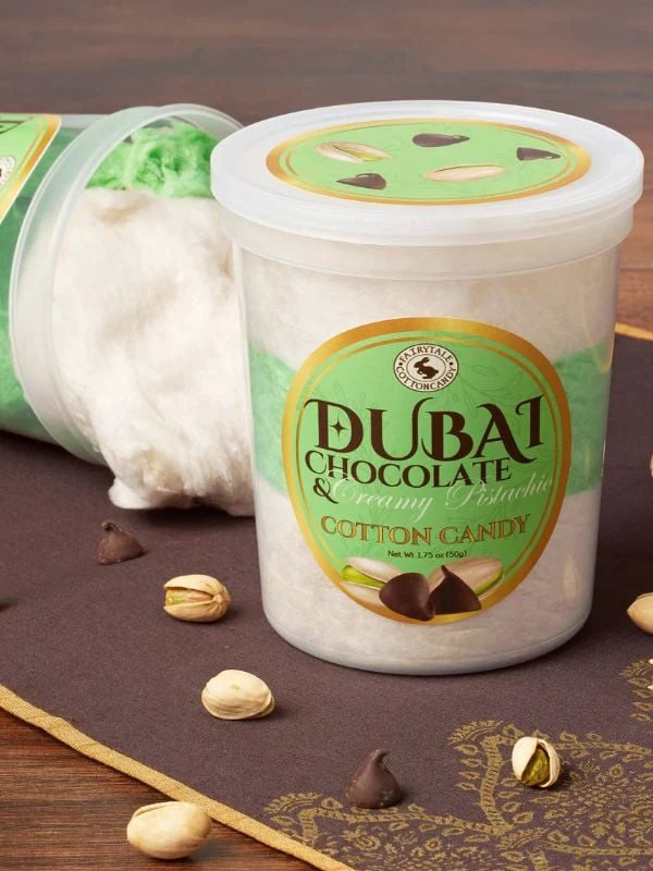 Dubai Chocolate & Creamy Pistachio Cotton Candy