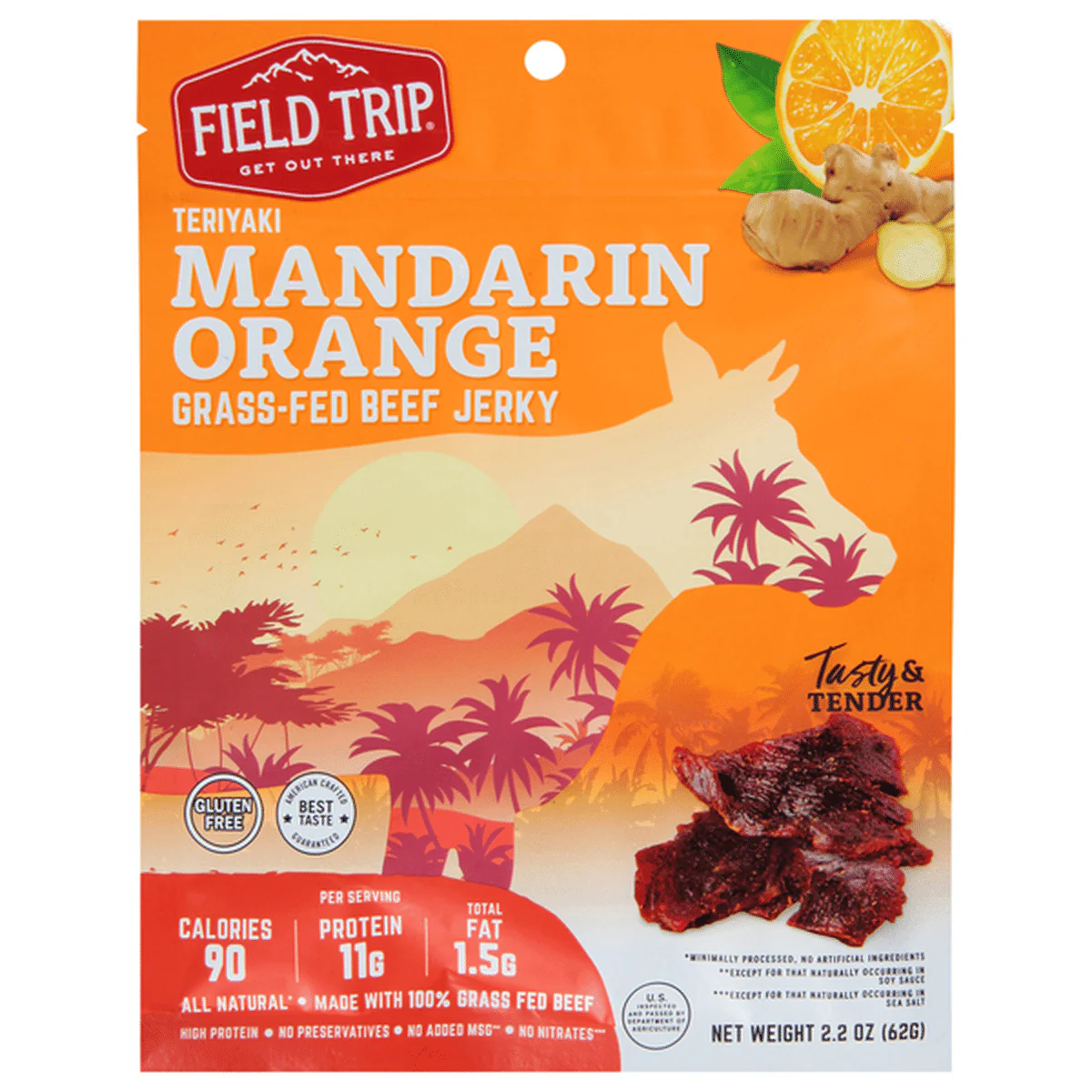 Field Trip - Teriyaki Mandarin Orange Grass Fed Beef Jerky