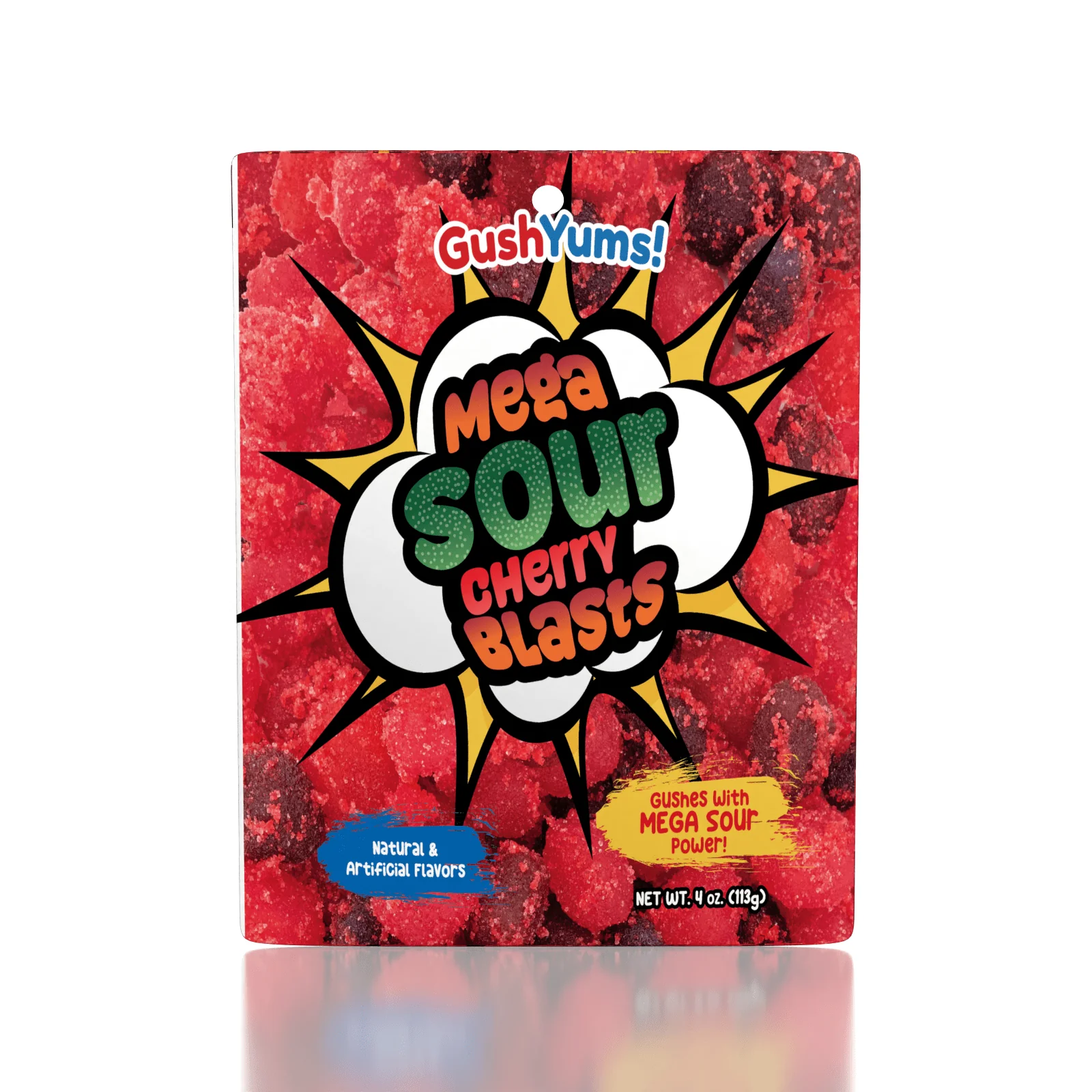 GushYums Mega Sour Cherry Blasts
