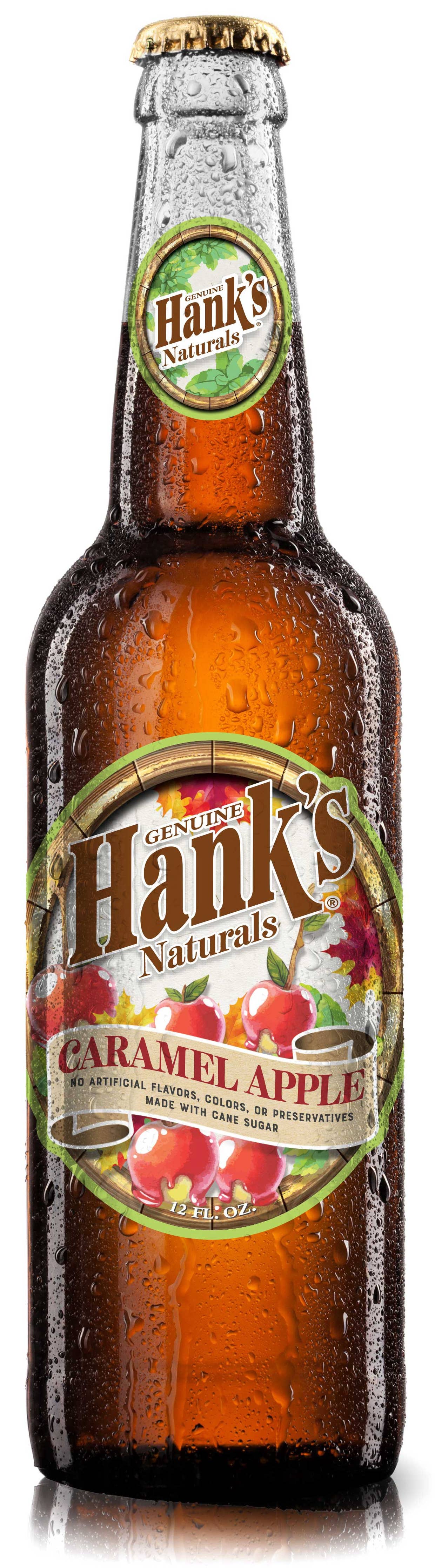 Hank's Naturals Caramel Apple Soda, 12ct Glass Bottles