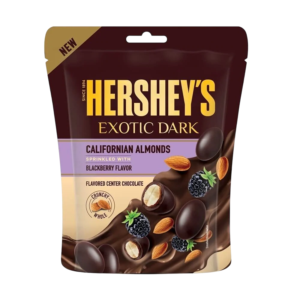 Hersheys Chocolate Covered Calfornian Almonds with Black Berry