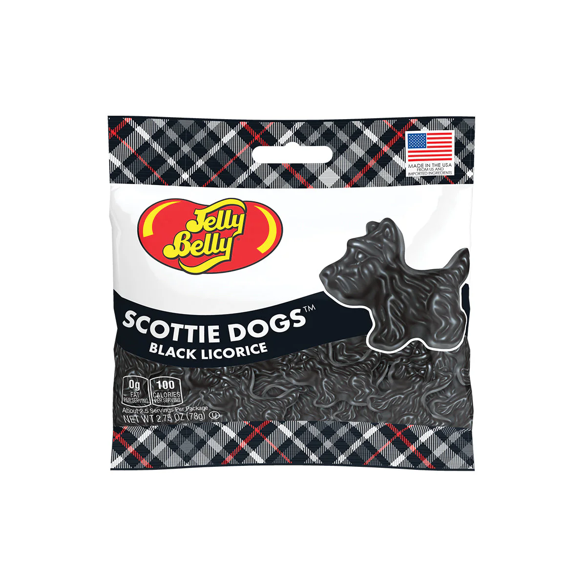 Jelly Belly Scottie Dogs Black Licorice Candy