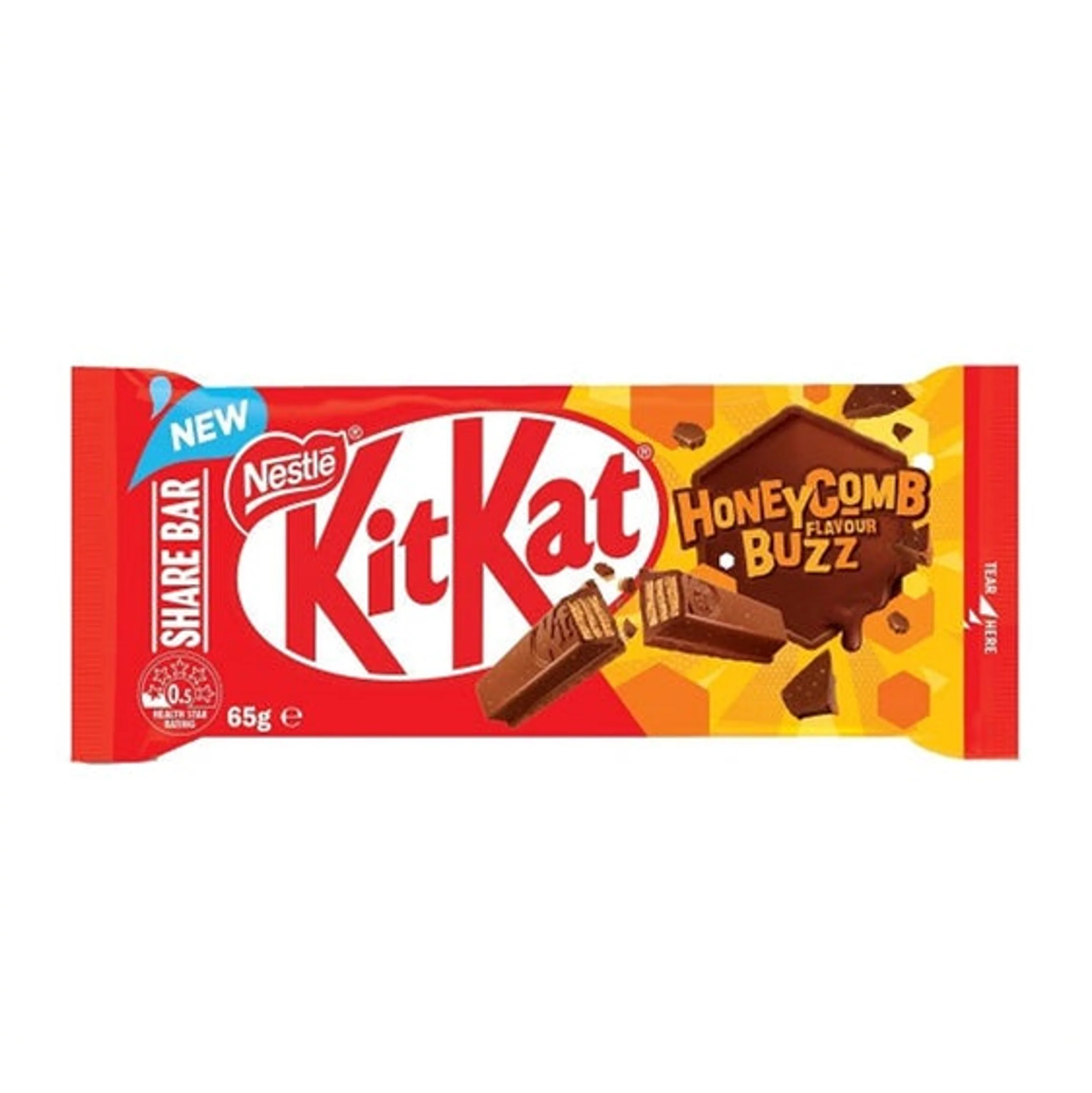 Kit Kat Honeycomb buzz chocolate bar 65g Box of 24 AUSTRALIA