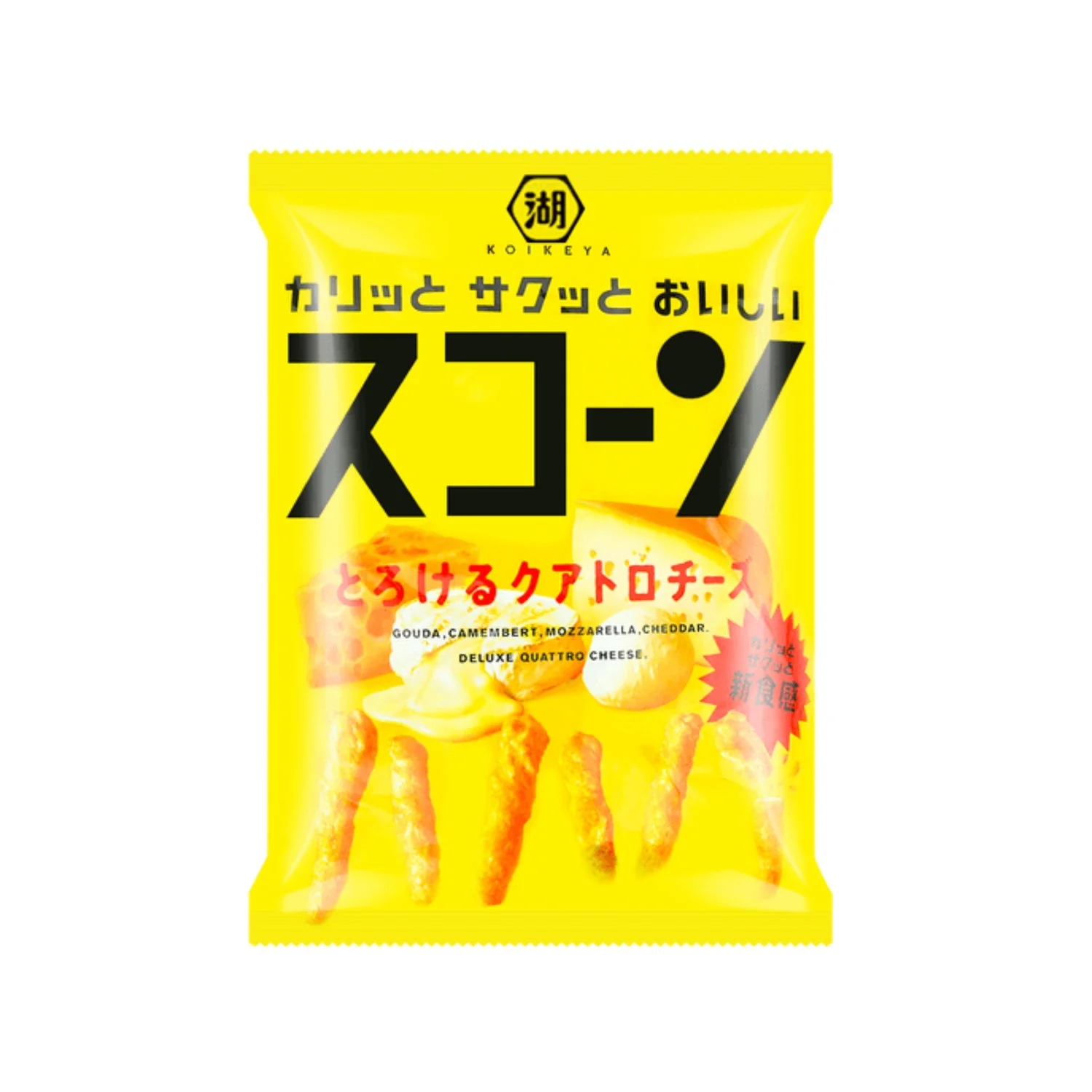 Koikeya Corn Puff Quattro Cheese - 73g