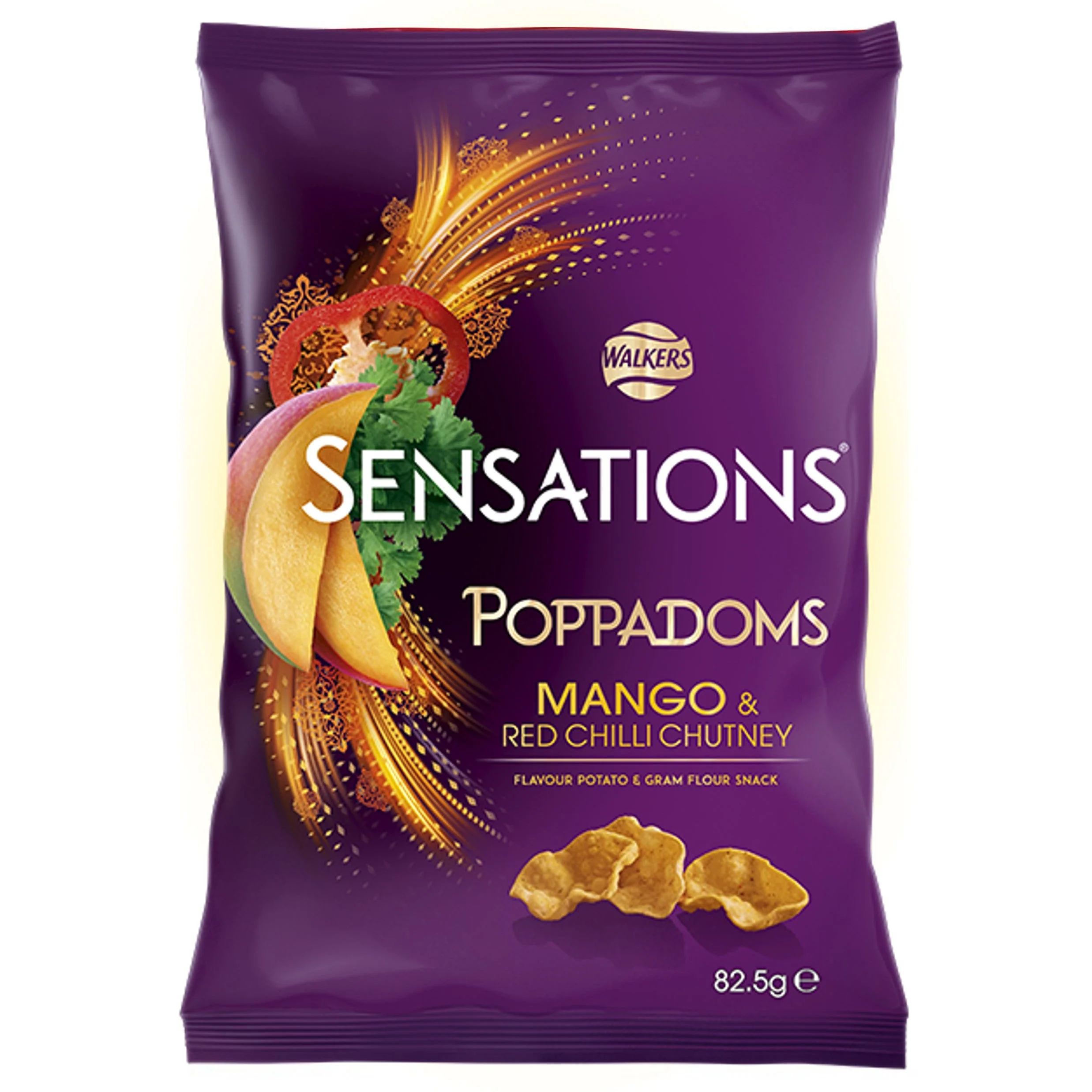Lays-Walkers sensations poppadoms mango and red chili chutney - 2.91 Oz - UNITED KINGDOM
