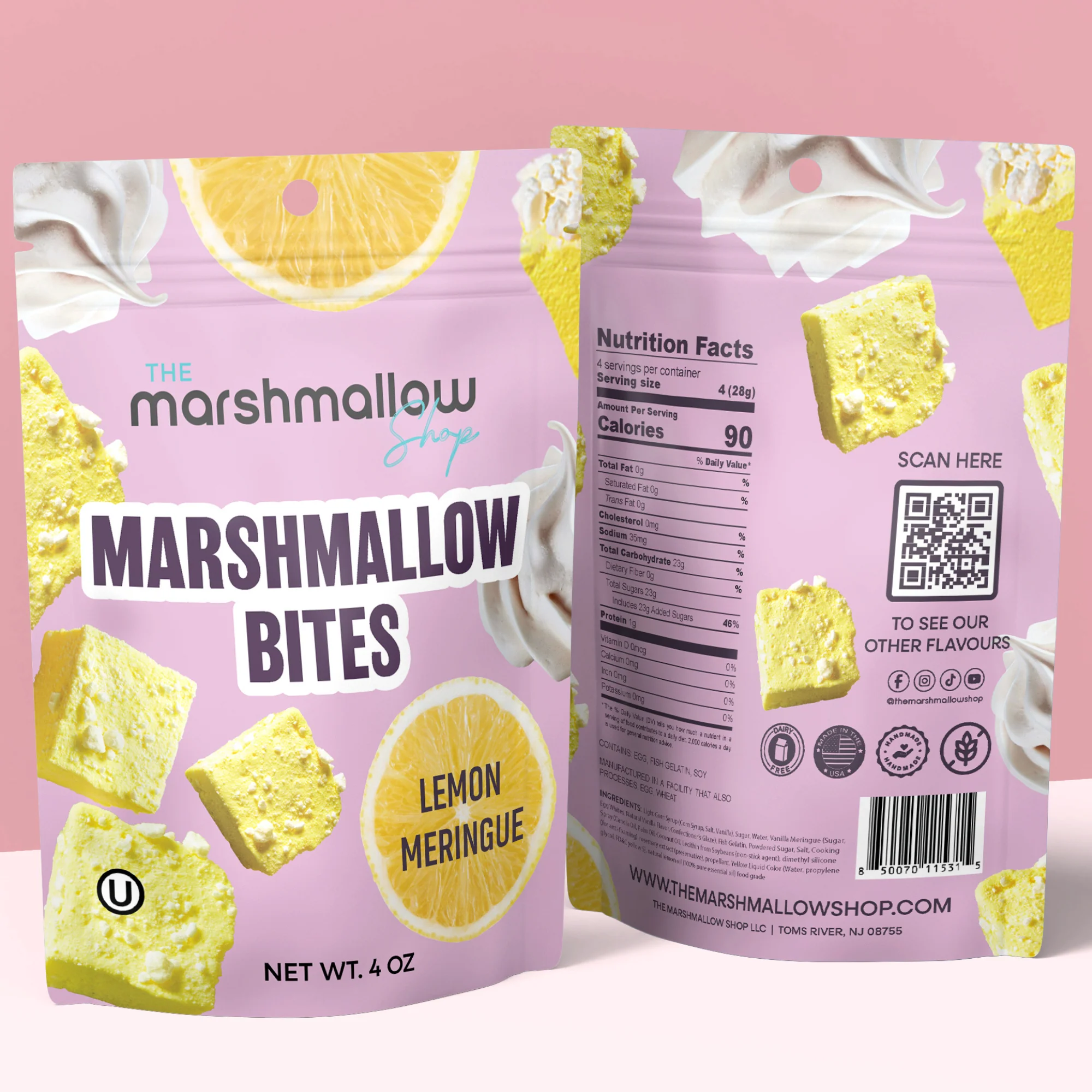 LEMON MERINGUE MARSHMALLOW BITES - 4 Oz - Image 3