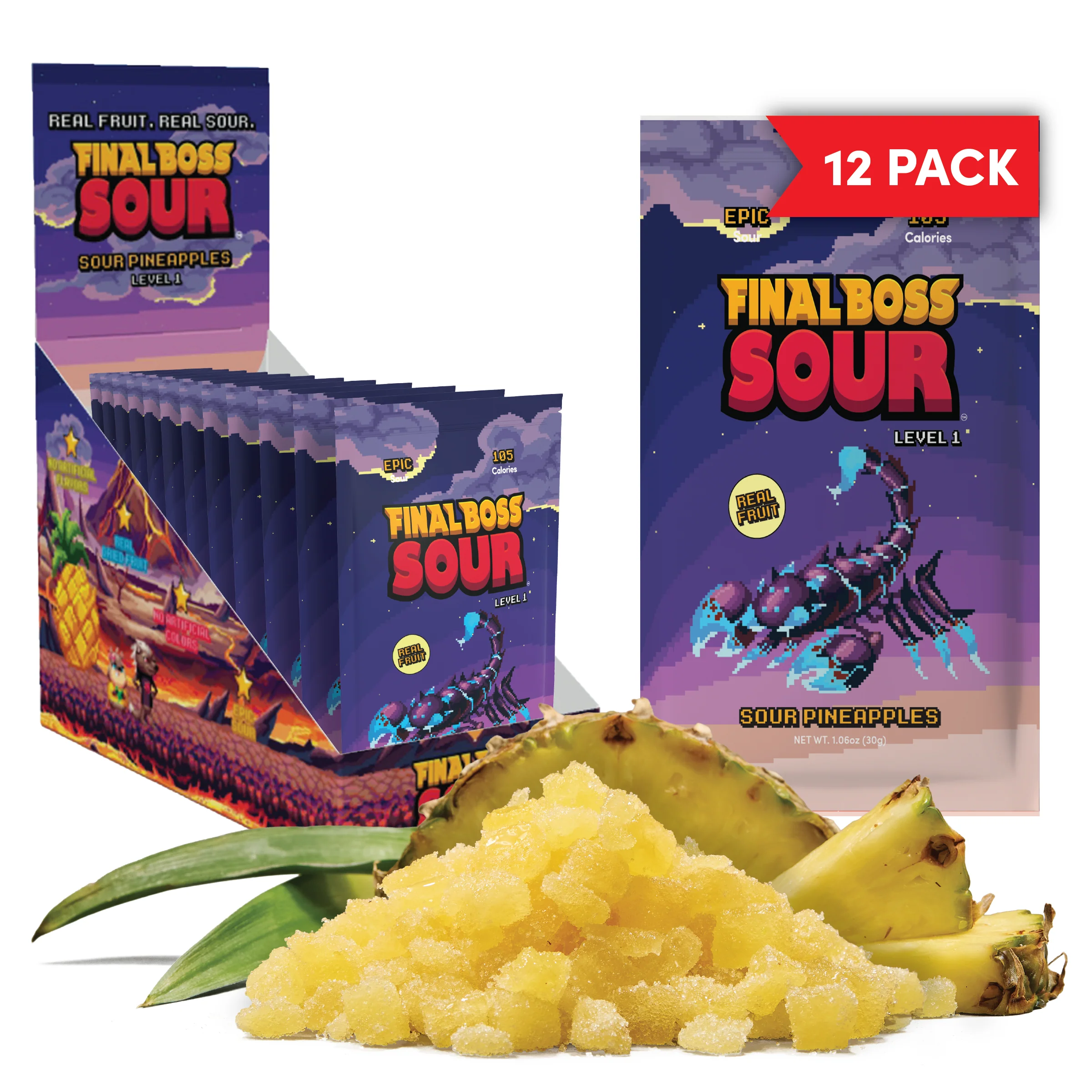 Level 1 Sour Pineapple Retail Display PDQ (12 Count)
