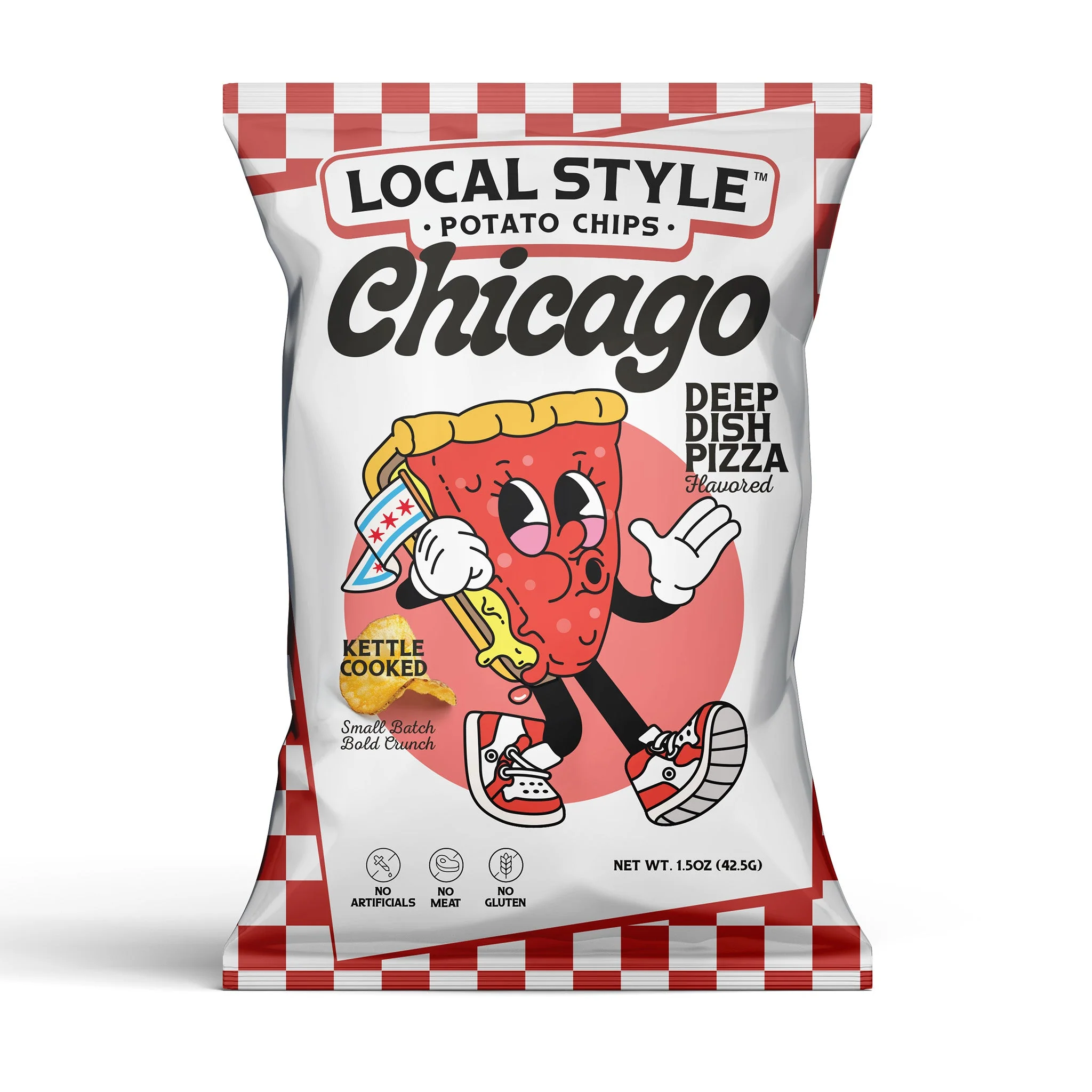 Local Style Chicago Deep Dish Pizza Flavored Potato Chips
