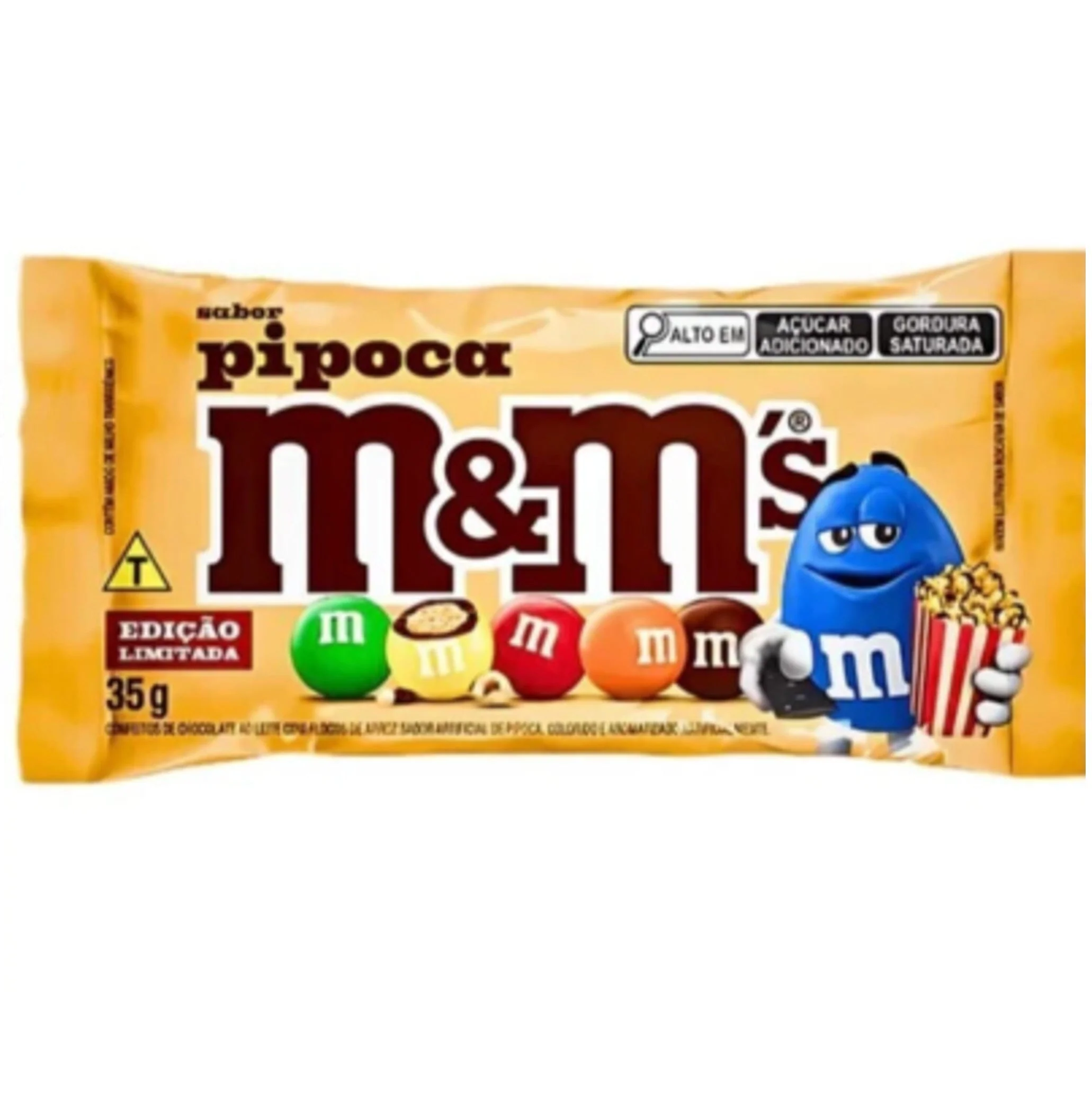 M&M popcorn chocolate 35g box of 18 BRAZIL