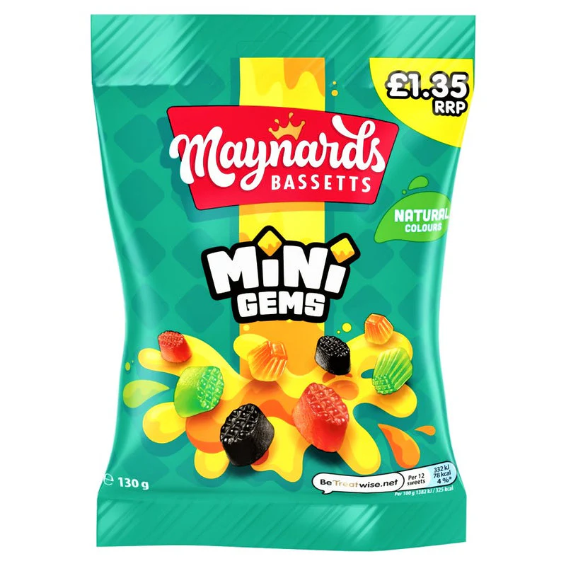 Maynards Bassetts Mini Gems 130g
