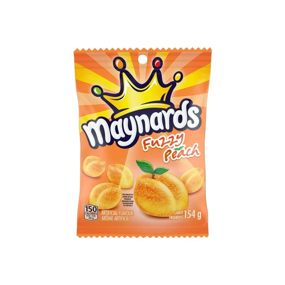 Maynards Fuzzy Peach 154g - Canada (Case of 12)
