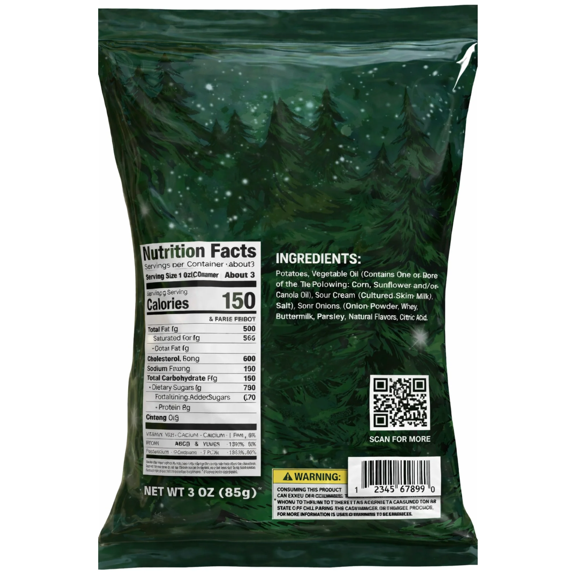 Melo Munchies Sour Cream & Onion Potato Chips (3oz) (24-Pack - Image 2