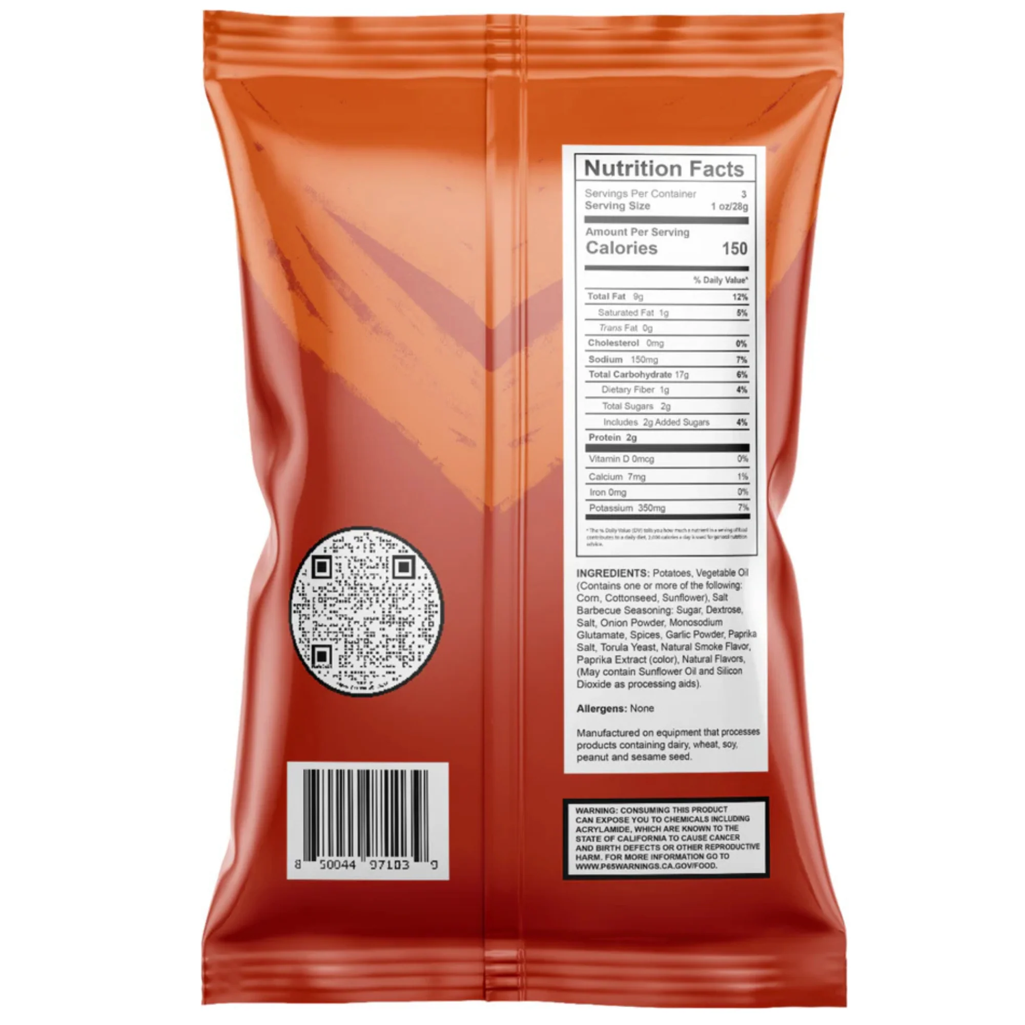 Melo Munchies Sweet Flame BBQ Potato Chips (3oz) (24-Pack) - Image 2