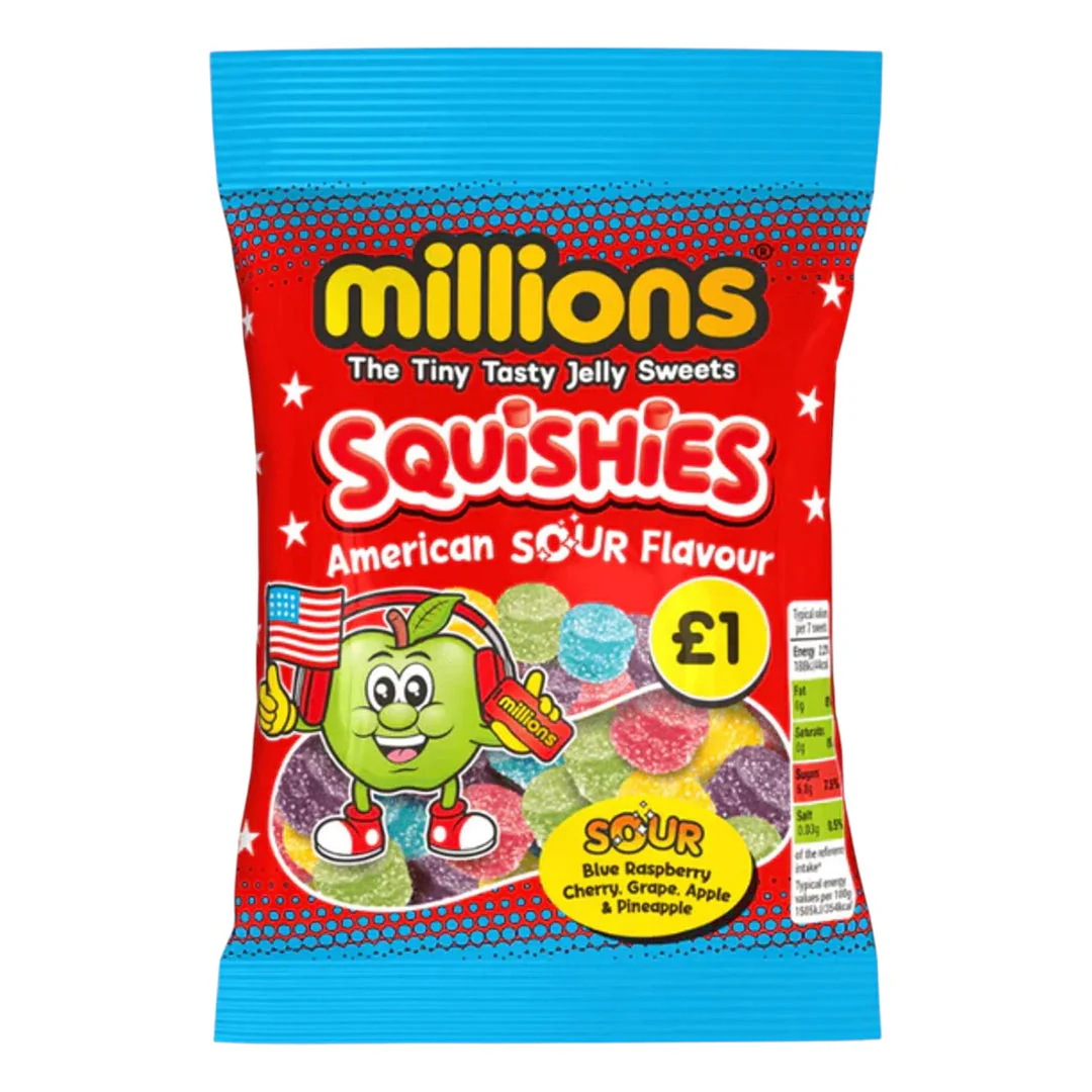 Millions Squashies American Sour Flavor - 100g