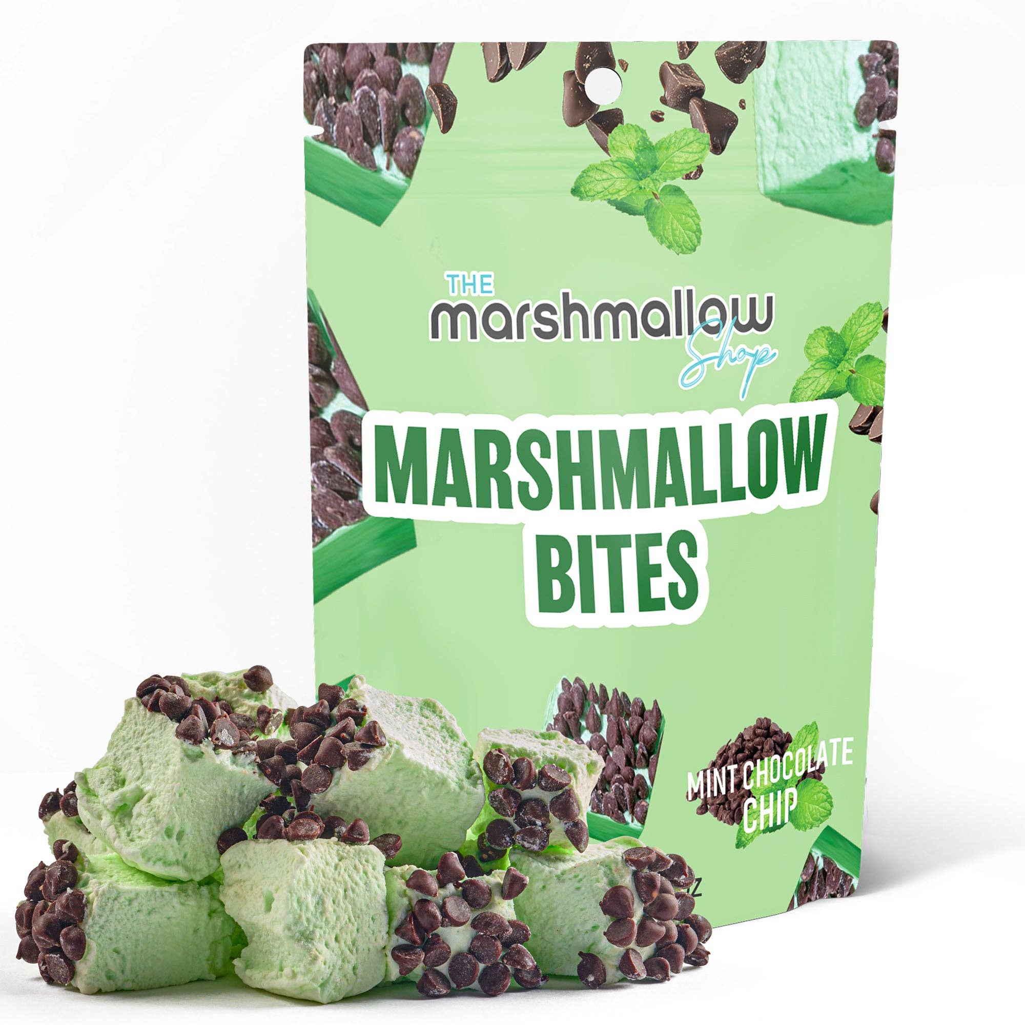 MINT CHOCOLATE CHIP MARSHMALLOW BITES - 4 Oz