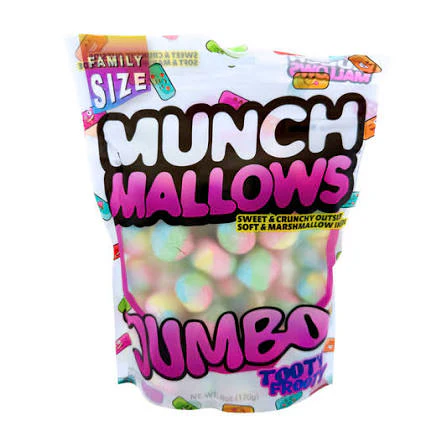 Munch Mallows Jumbo Tooty Fruity Marshmallow Candy