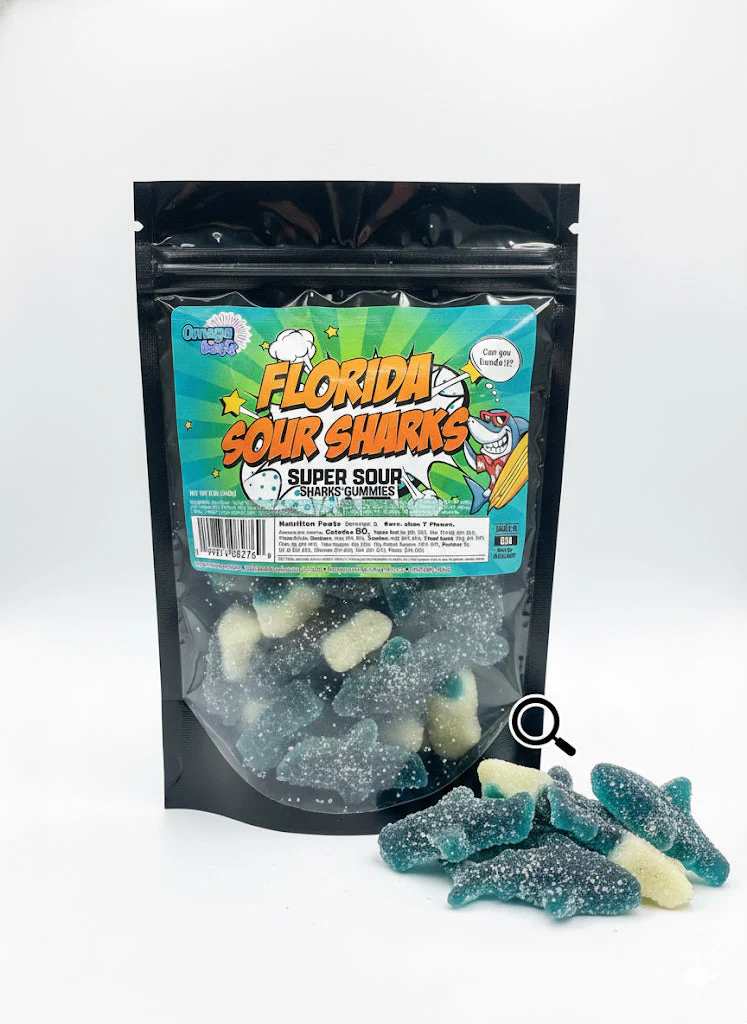 Omega Candies Florida Sour Sharks Super Sour Gummy Candy