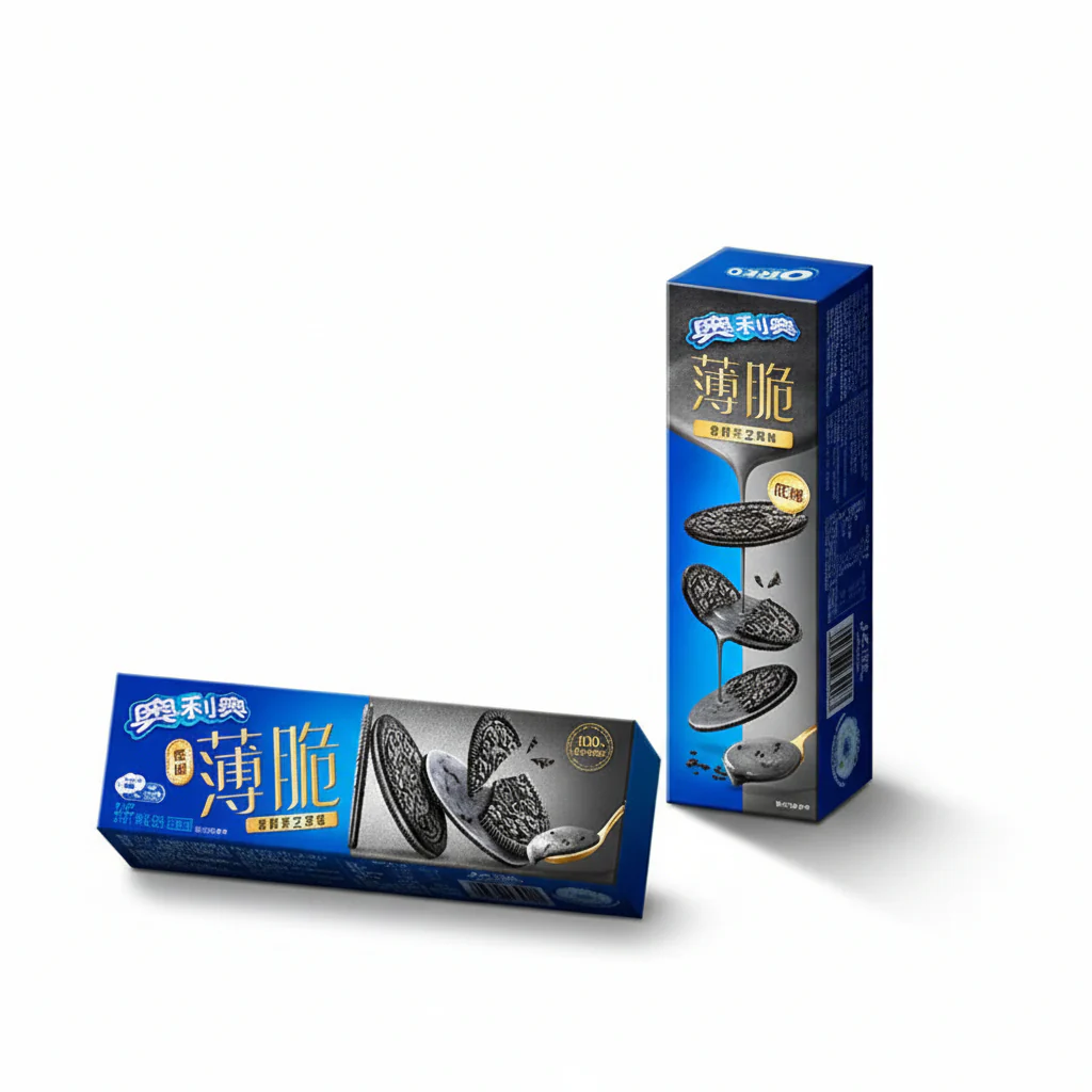 Oreo Thin Crispy Black Sesame Flavor Low Sugar Sandwich Cookies