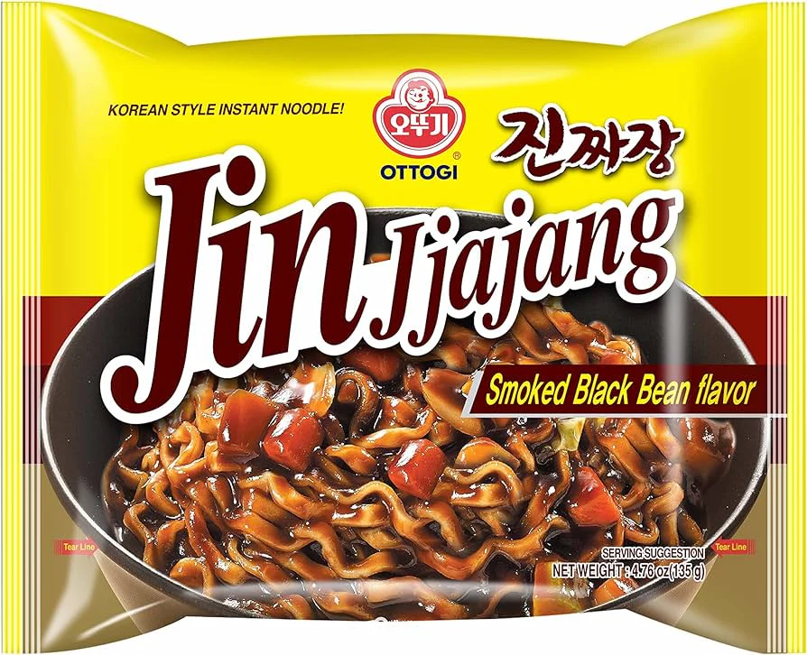 Ottogi Jin Jjajang Smoked Black Bean Sauce Instant Noodles