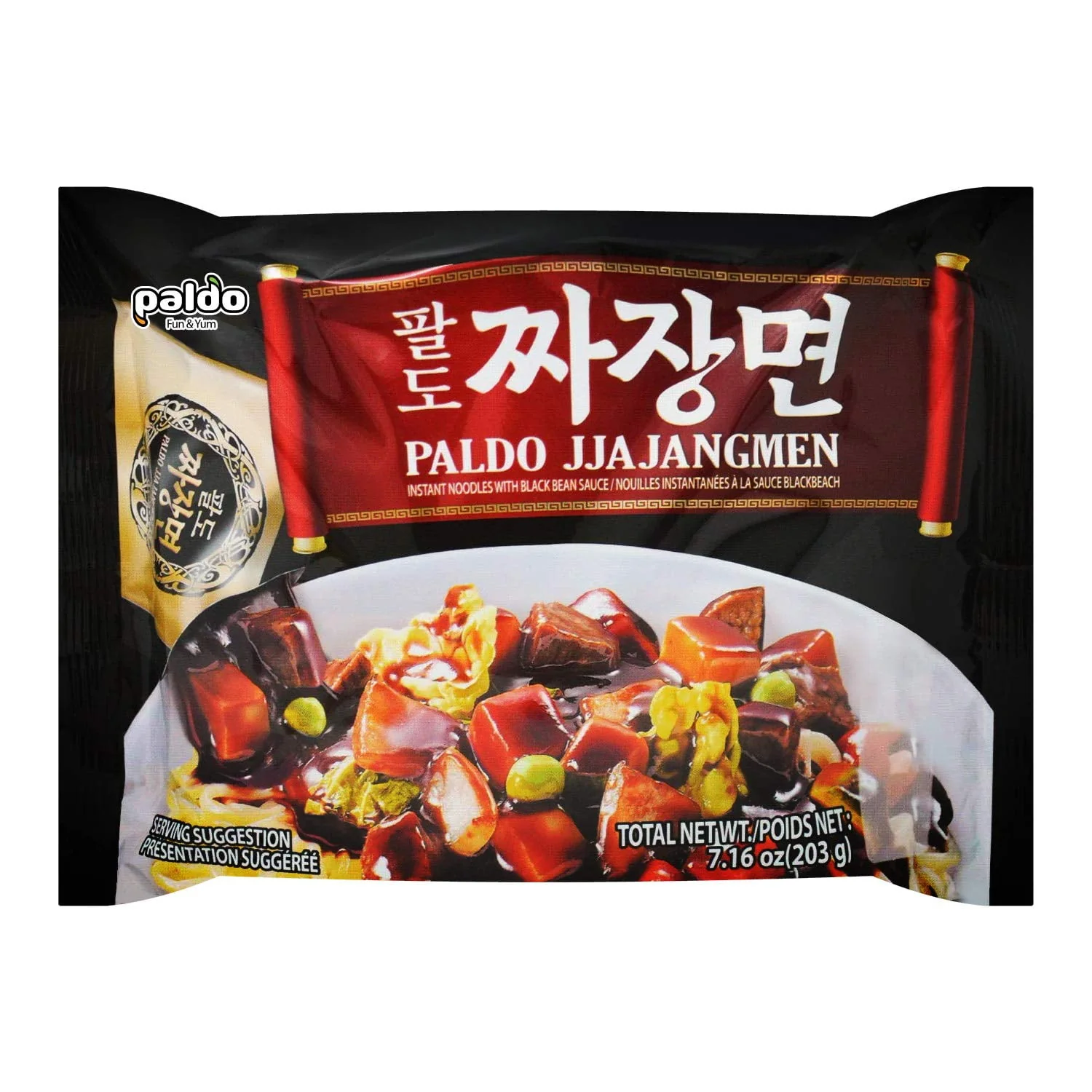 Paldo Jjajangmen - Black Bean Sauce Instant Noodles - 203g