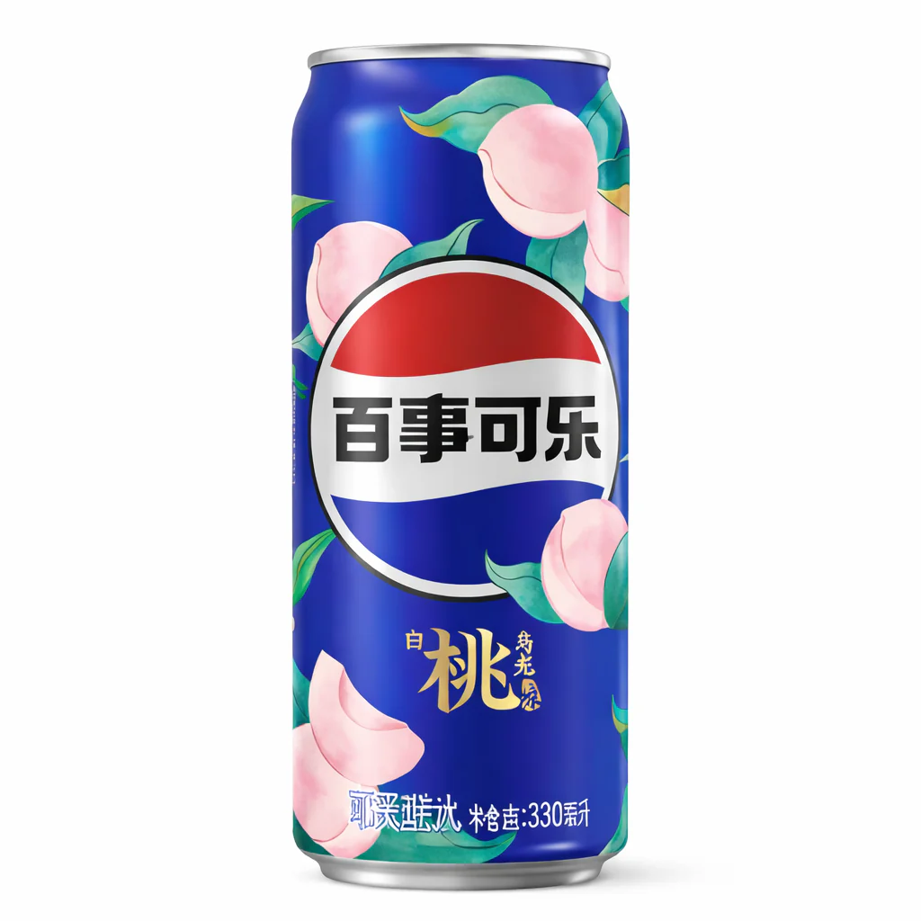 Pepsi White Peach Oolong Can