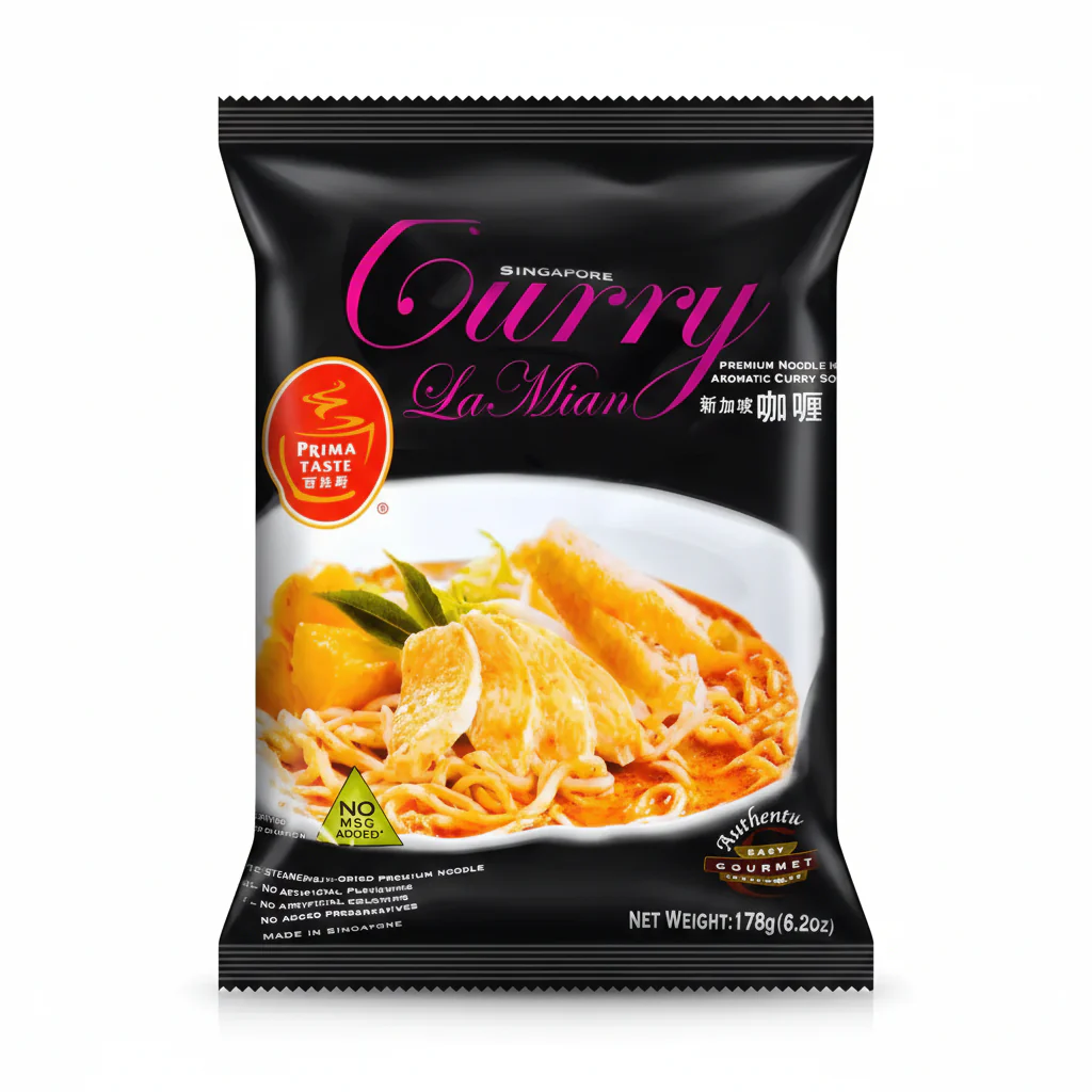 Prima Taste - Singapore Curry La Mian - Oriental Instant Noodles - 6.28 Oz - Singapore