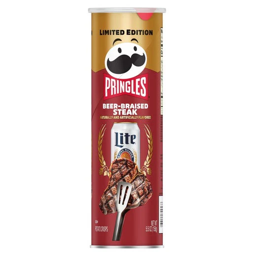 Pringles Beer-Braised Steak potato chips 158g USA (Case of 12)