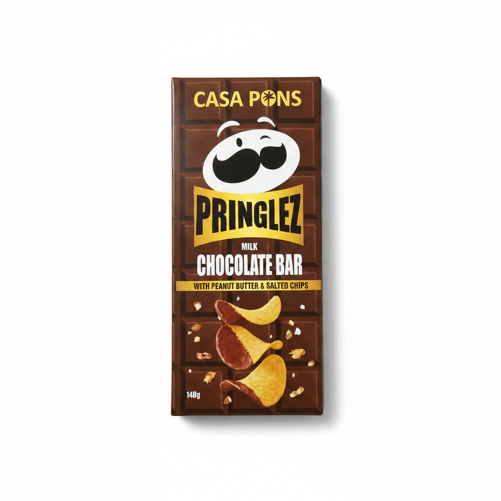 PRINGLES - MILK - Chocolate Bar - Peanut Butter & Salted Chips - 4.94 Oz - UAE