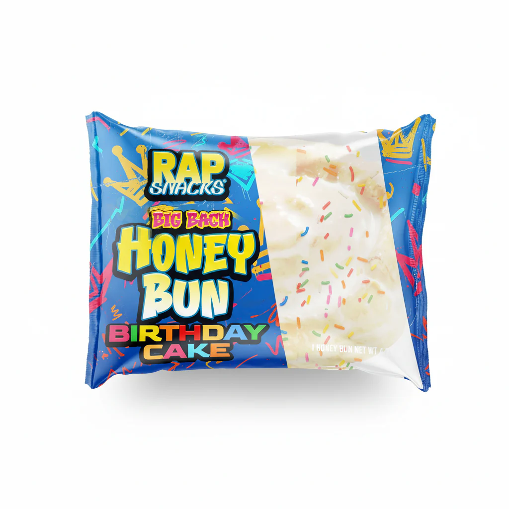 Rap Snacks - Big Back Birthday Cake - Honey Buns - 4.75 Oz