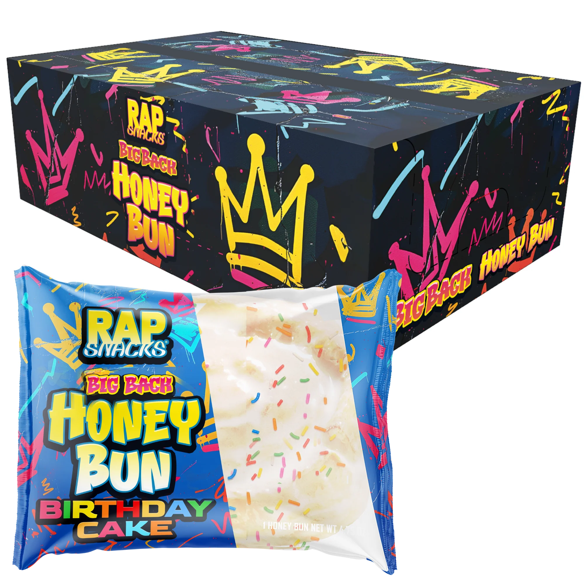 Rap Snacks Big Back Birthday Cake Honey Buns (4.75oz)