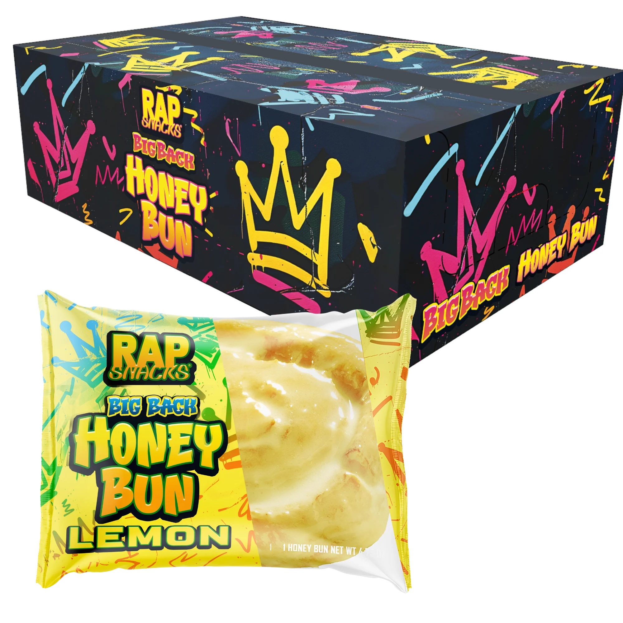 Rap Snacks Big Back Lemon Honey Buns (4.75oz) (12-Pack)