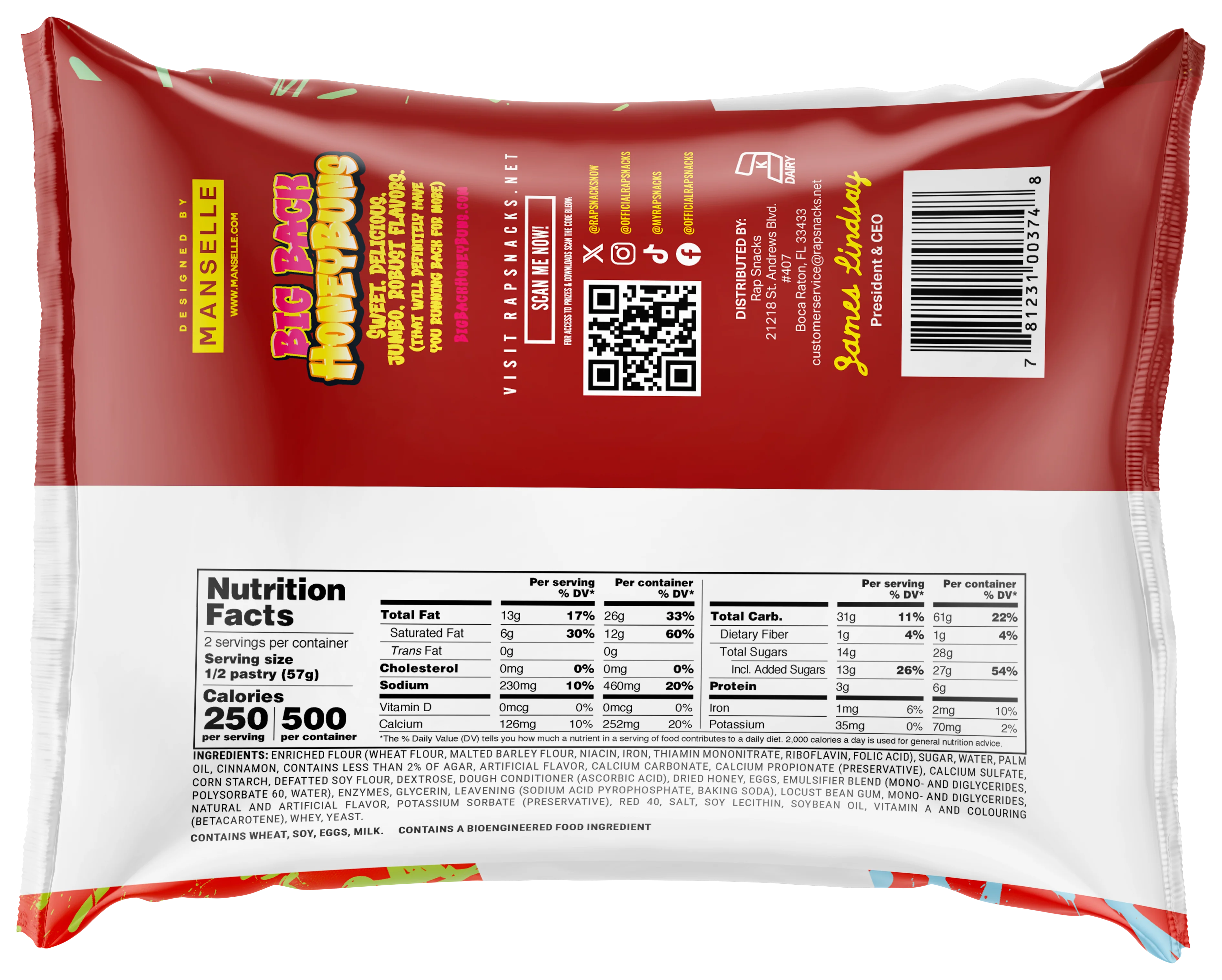 Rap Snacks Big Back Strawberry Honey Buns (4.75oz) (12-Pack) - Image 3