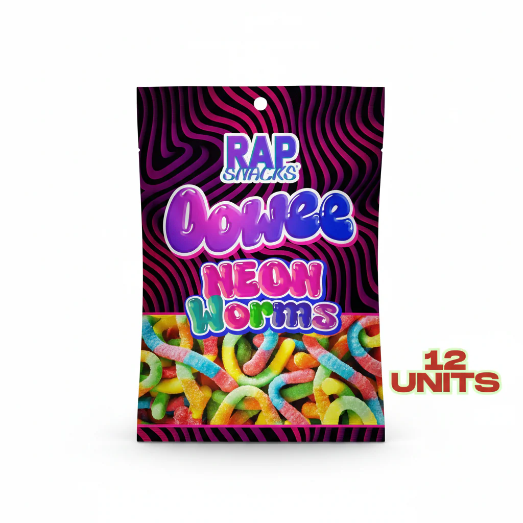Rap Snacks - Oowee Neon Worms - 5.3oz